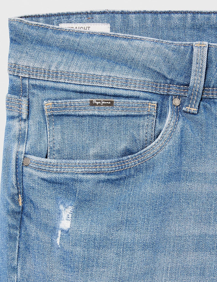 Pepe Jeans Damen Saturn Straight Jeans 24W / 34L Blue (Denim-vs9), 24W / 34L Blue (Denim-vs9)