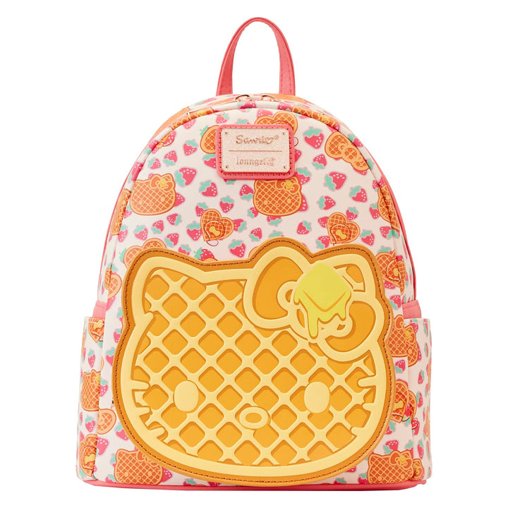Loungefly Mini Backpack Hello Kitty Breakfast Waffle Nue offiziell Sanrio Rosa One Size
