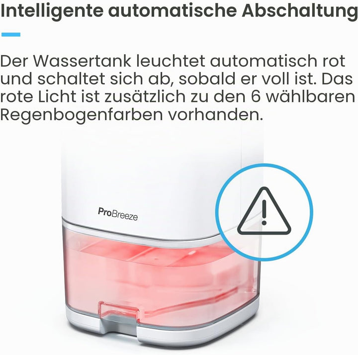 Pro Breeze Luftentfeuchter 1000ml mit Zeitschaltuhr und Nachtlicht - Luftentfeuchter elektrisch gege