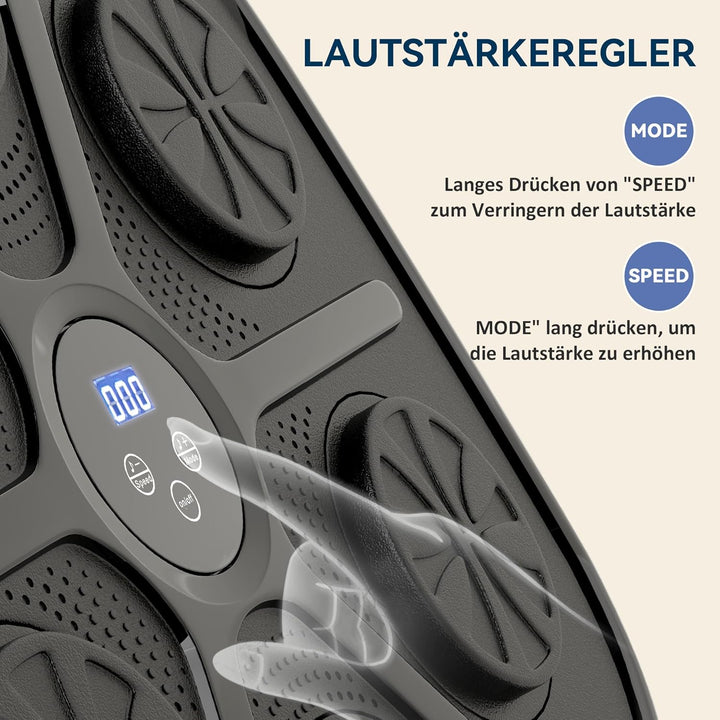 SPORTNOW Music Boxing Machine, elektronische Bluetooth Boxmaschine mit LED-Leuchten, Musik, Wandmont