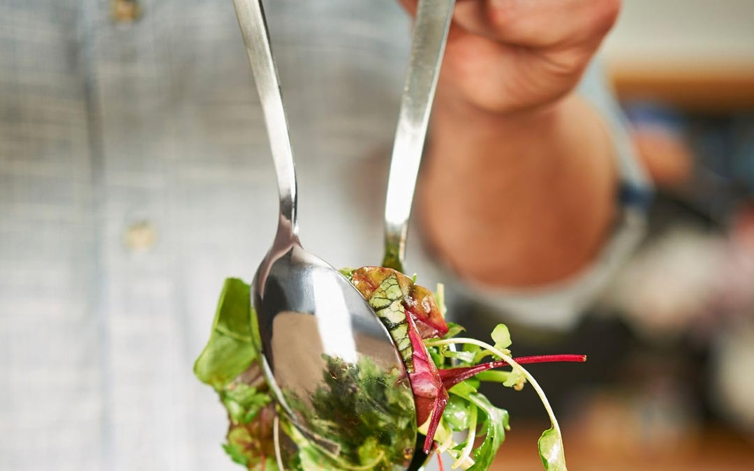 RÖSLE Salatbesteck VS 600, Hochwertige Salatschöpfer aus Edelstahl 18/10 zum Servieren von Salat, Se