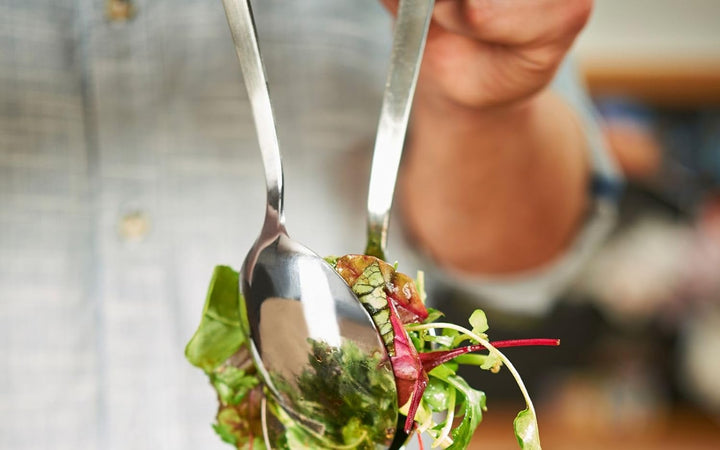 RÖSLE Salatbesteck VS 600, Hochwertige Salatschöpfer aus Edelstahl 18/10 zum Servieren von Salat, Se