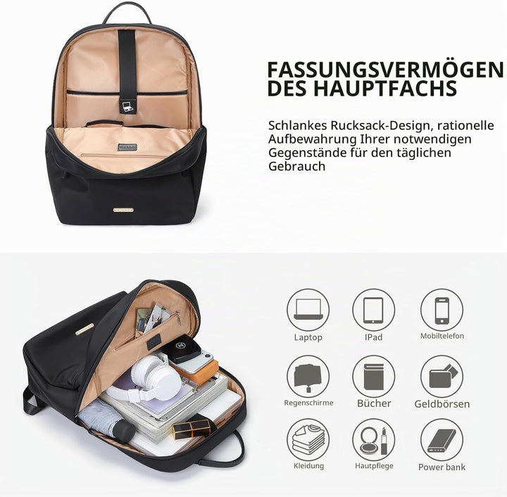 GOLF SUPAGS Laptop-Rucksack für Damen, schmale Computertasche, für Arbeit, Reisen, College, Schule,