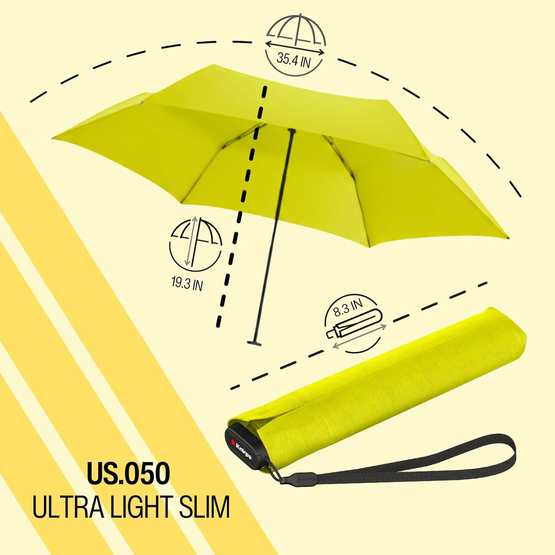Knirps Taschenschirm Ultra US.050 Slim Manual – Ultra leicht und flach – Sturmfest – Windproof – 21