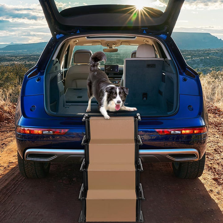 OHMG Hundetreppe Auto,Hunderampe Auto klappbar,Einstiegshilfe Hund Auto,Rampe Hund,Treppen/Stufen Fü