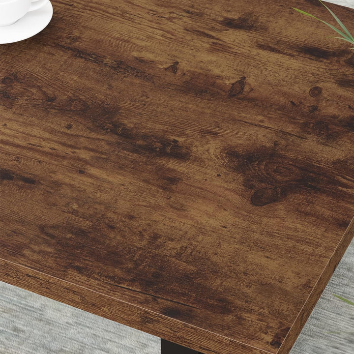 HSH Couchtisch Holz, Industrie Design Wohnzimmertisch Holz und Metall-Mitteltisch, Couchtisch Klein