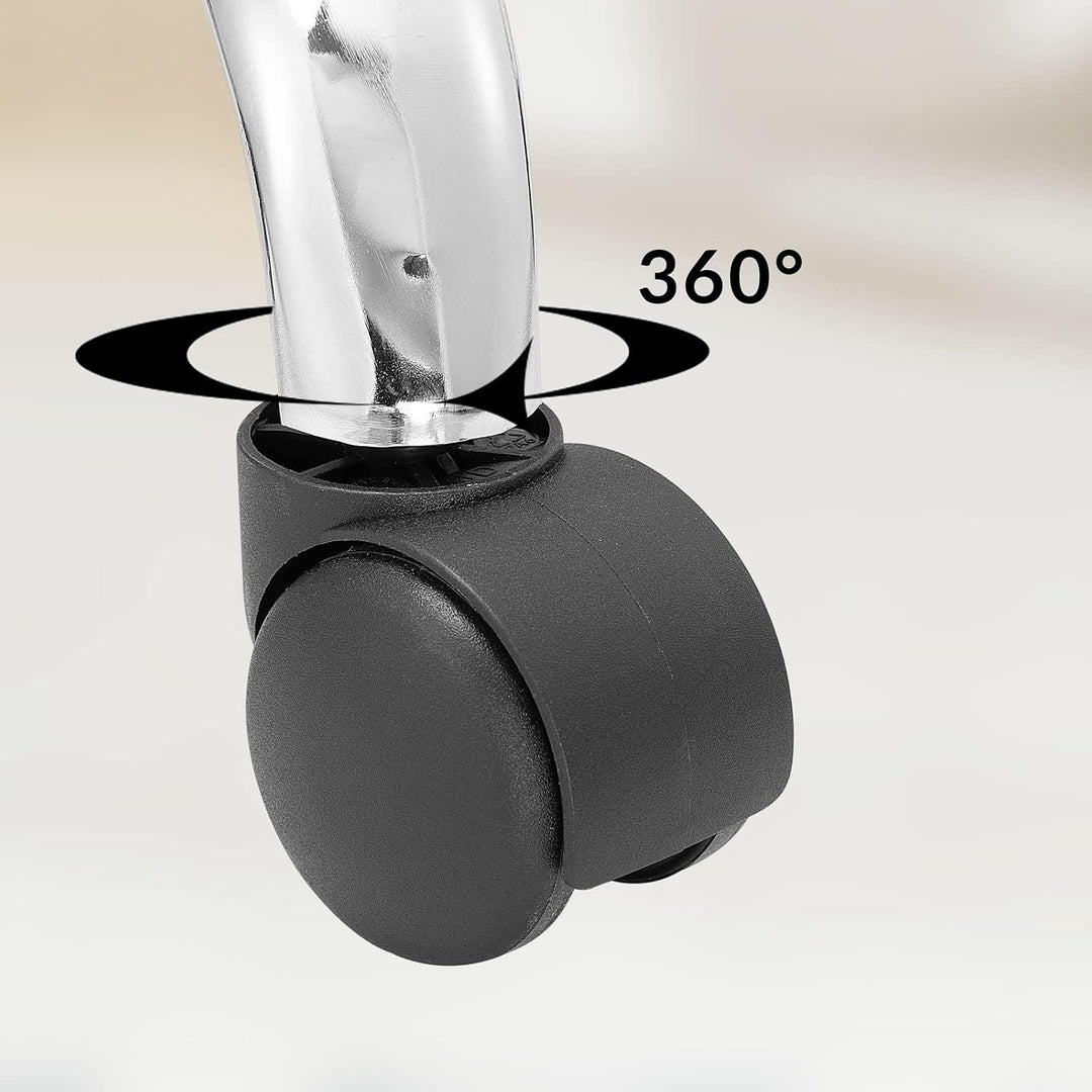 Casaria® Rollhocker mit Lehne Höhenverstellbar 10cm Polsterung 360°C Drehbar 46-60cm Sitzhöhe Küche