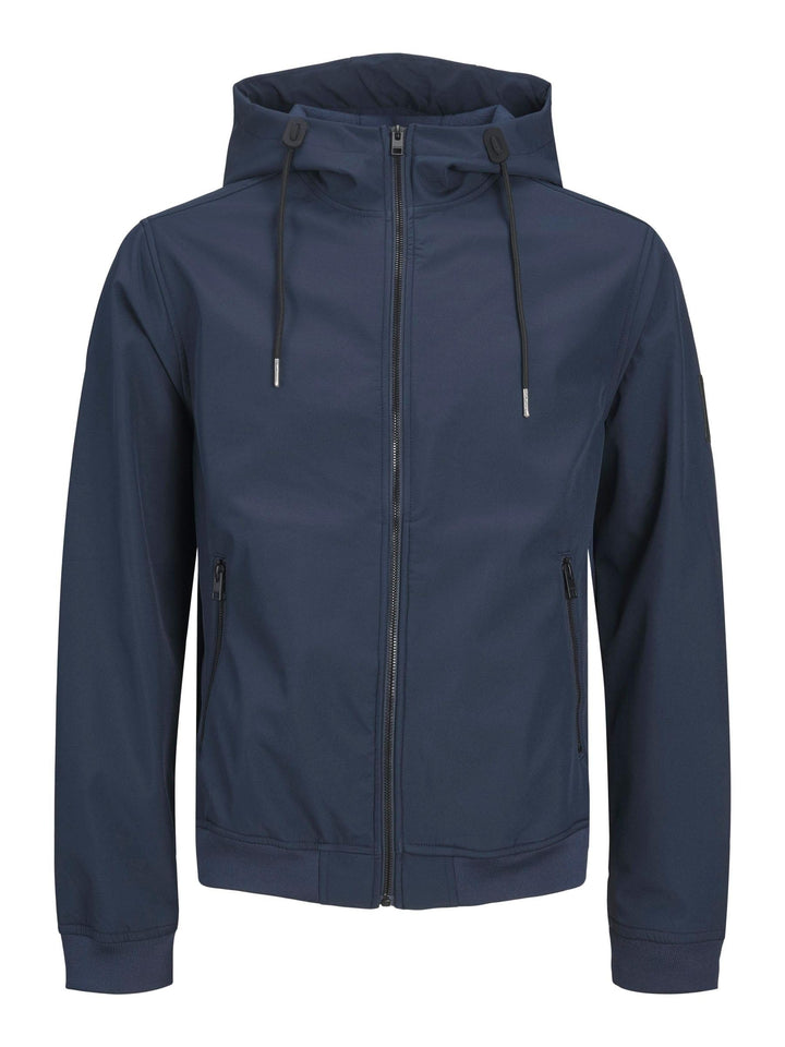JACK & JONES Herren Jjebasic Softshell Hood Pls Jacke 5XL Navy Blazer, 5XL Navy Blazer