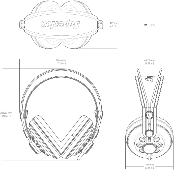 Superlux HD681 Kopfhörer, Schwarz