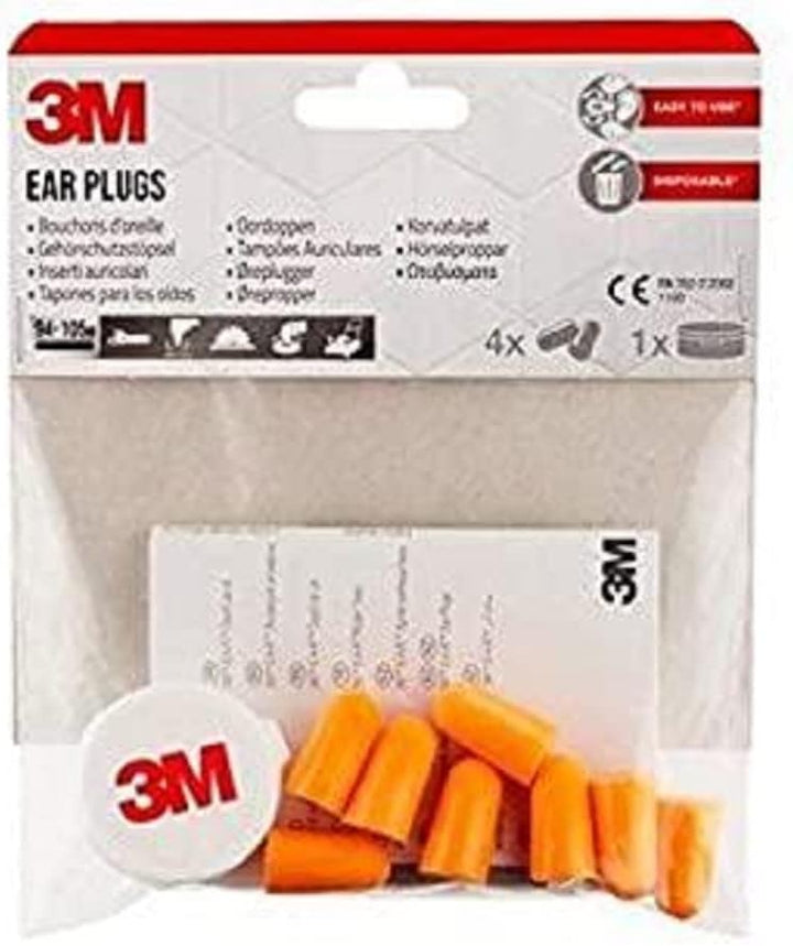 3M Kapselgehörschutz 90563E, Zusammenklappbarer Ohrenschützer & 1100C4 Gehörschutzstöpsel mit Aufbew