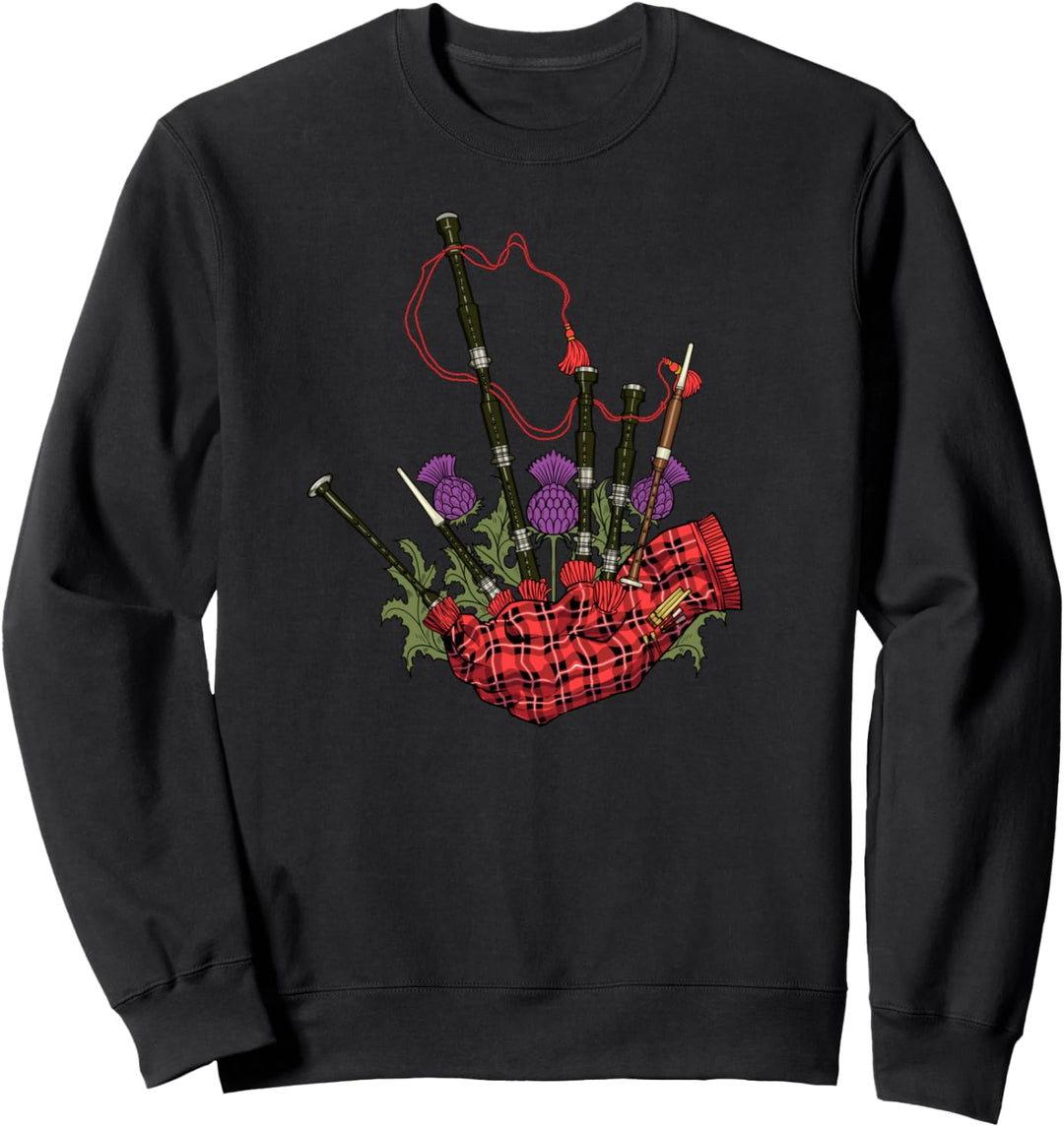 Schottische Ästhetik - Distel und Dudelsack Sweatshirt