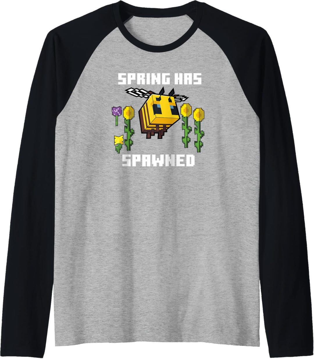 Minecraft Bee Spring Has Spawned Graphic Blocks Raglan