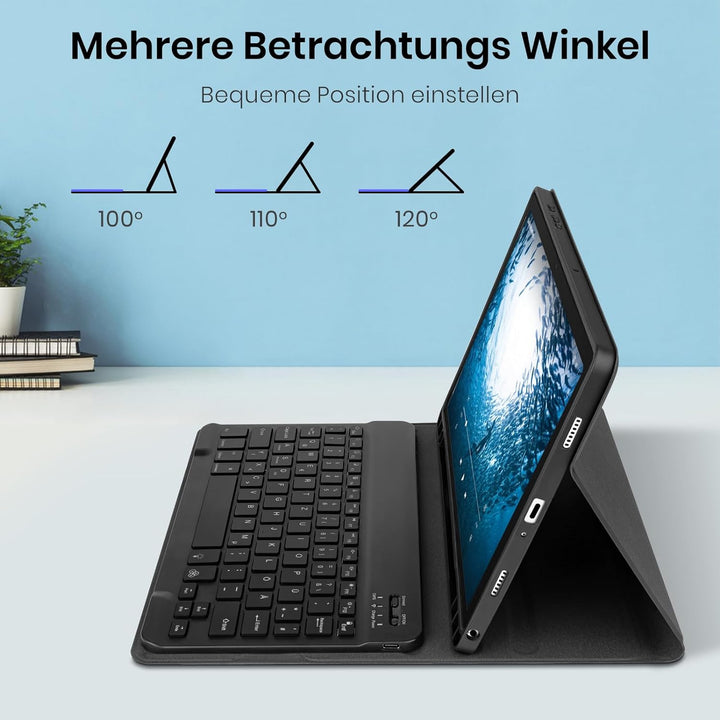 Für Samsung Tablet A9 Plus Tastatur -Für Galaxy Tab A9 Plus Hülle mit Tastatur, (Deutsches) Tastatur