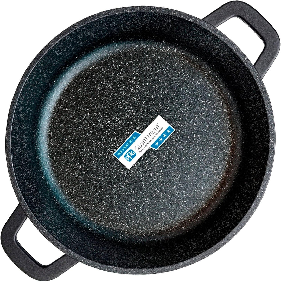 briebe Black Titanium Kochtopf für die Küche, Induktion, Antihaftbeschichtung, Titan, 28 cm, Alumini