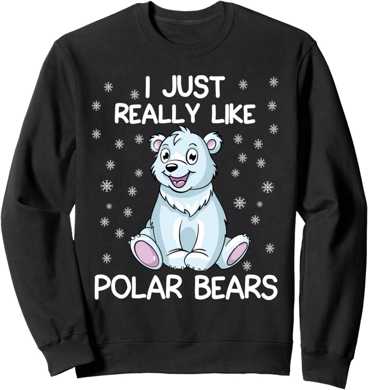 Ich Liebe Einfach Wirklich Eisbären Geschenk Eisbär-Geschenk Sweatshirt