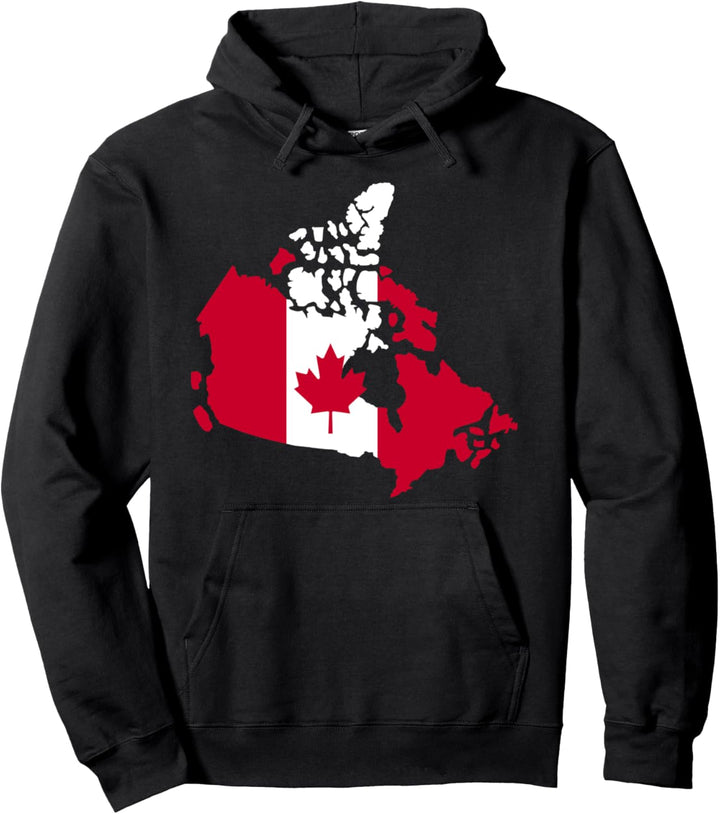Kanada Karte Flagge Pullover Hoodie