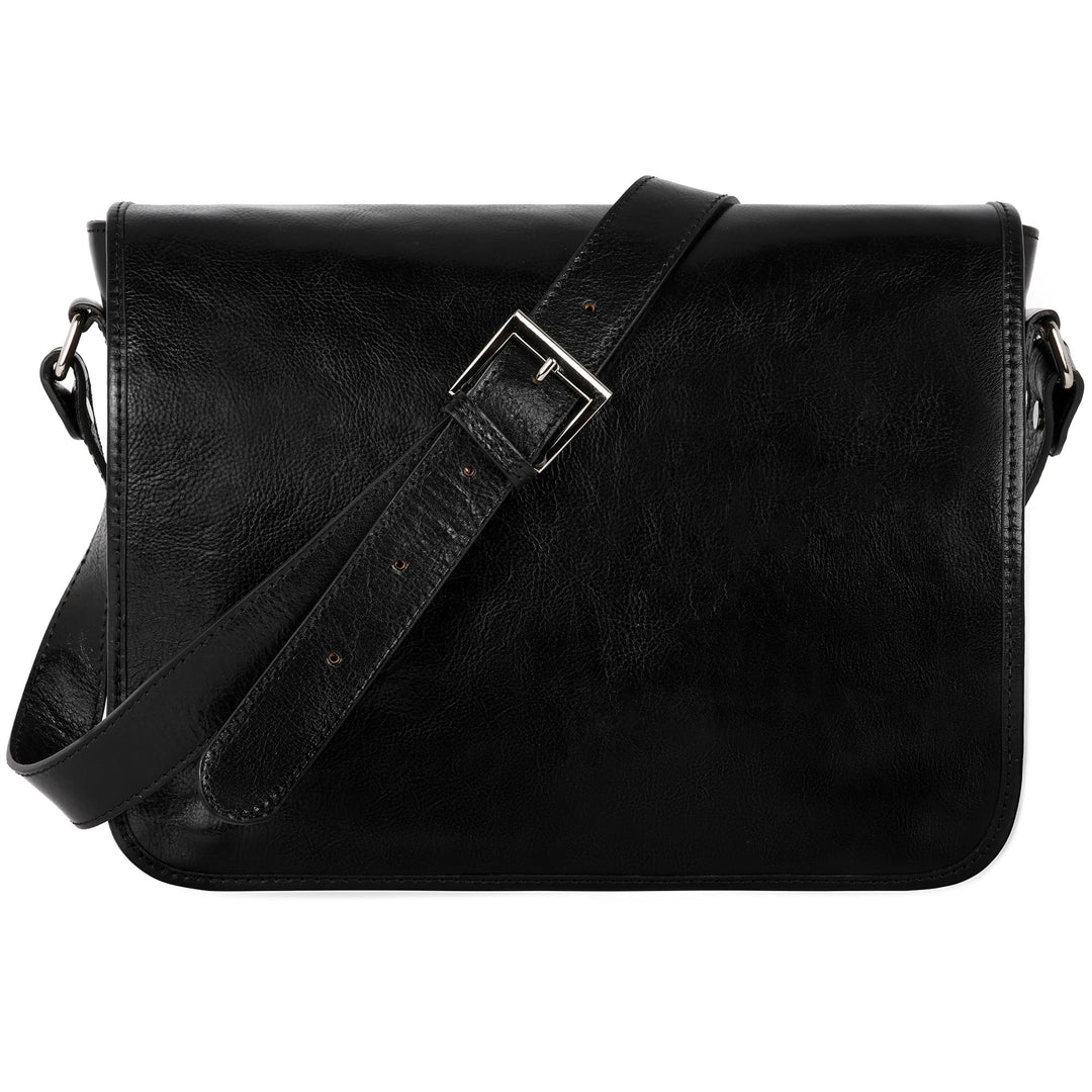 Time Resistance Leder Umhängetasche Herren - Messenger Bags - Arbeitstasche Herren - Elegante Aktent