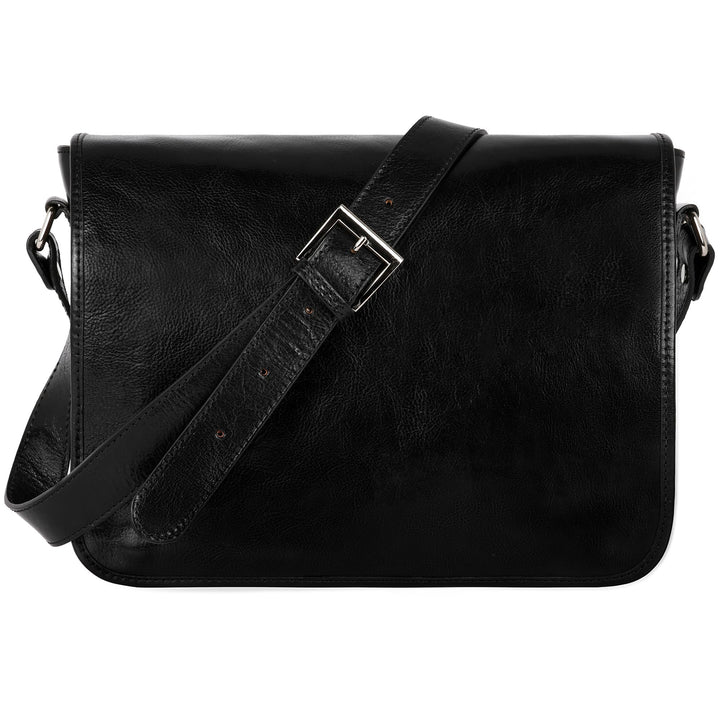 Time Resistance Leder Umhängetasche Herren - Messenger Bags - Arbeitstasche Herren - Elegante Aktent