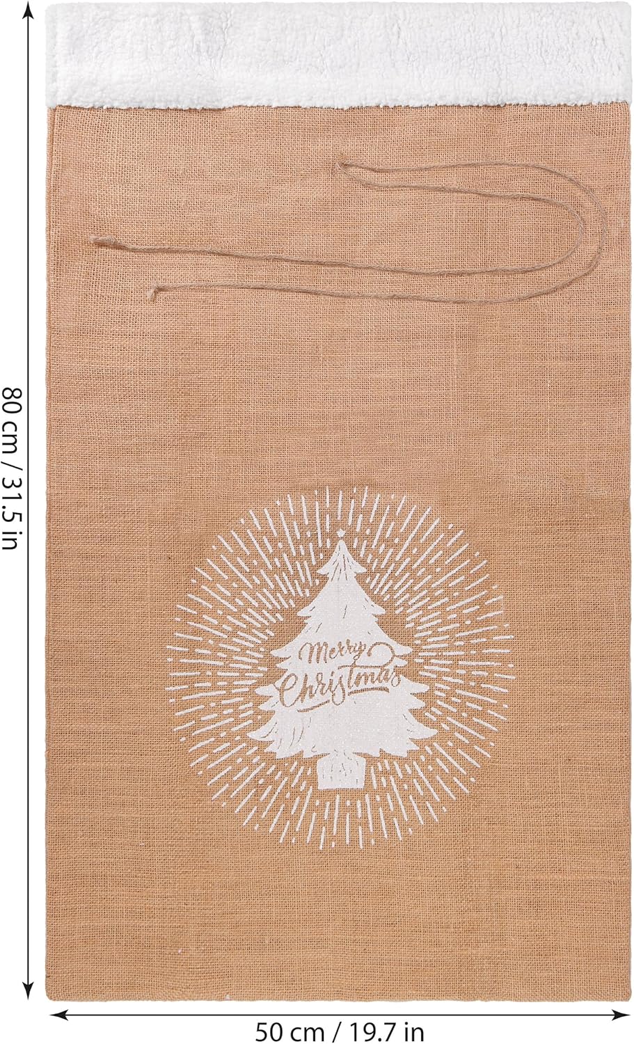 BRUBAKER 3er Set Weihnachtssack - 80 cm Geschenksack mit weihnachtlichen Motiven - Nikolausbeutel zu