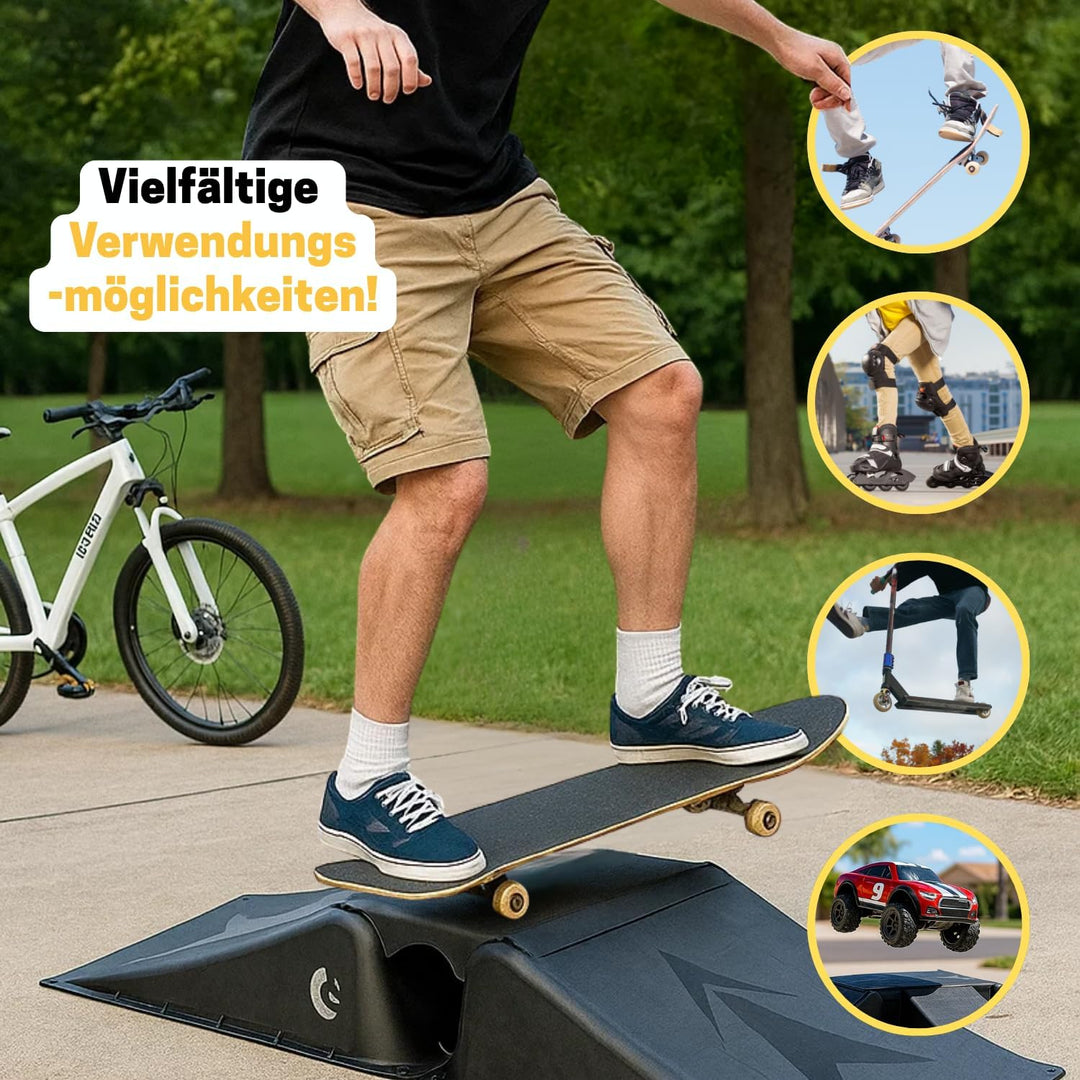 Best Sporting Rampen-Set für Skateboard, BMX-Rad, Skater und RC Cars (Rampe 2 + 1), Rampe 2 + 1