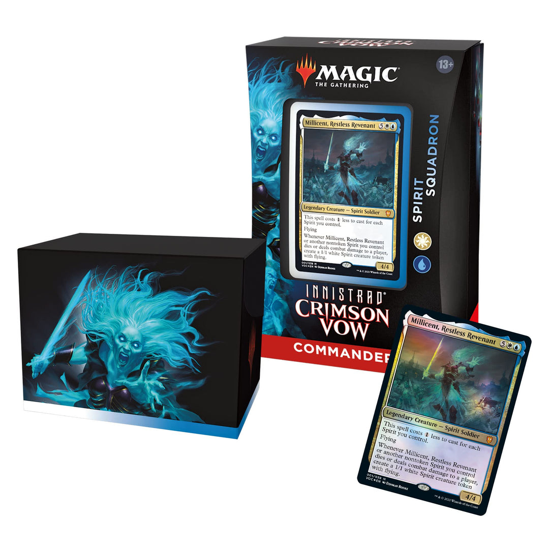 Magic: The Gathering Innistrad: Crimson Vow Commander Deck – Spirit Squadron (White-Blue) Weiss-blau