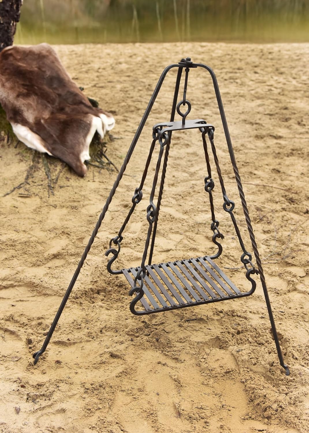 Grillrost für Dreibein aus Stahl, handgeschmiedet - Grill - Outdoor - Garten - Mittelalter - LARP