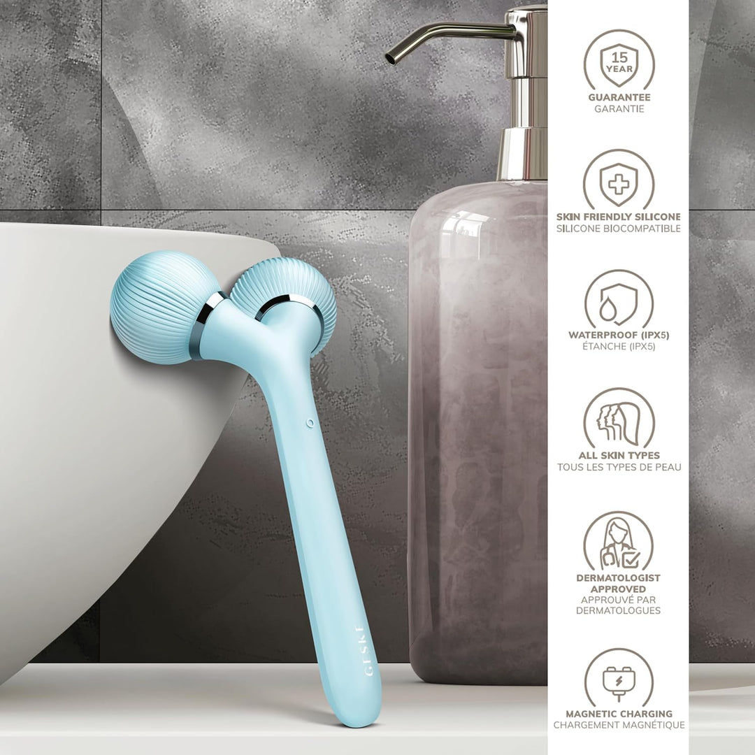 GESKE | SmartAppGuided™ Sonic Facial &amp; Body Roller | 4 in 1 | Dermaroller | Gerät für Gesicht und Kö