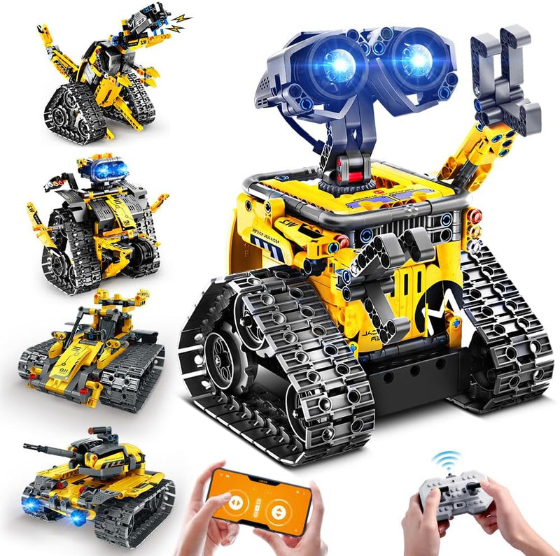 INSOON Technik Roboter Bauspielzeug 3-in-1 App & Fernsteuerung Wall Roboter/Dinosaurier RC Spielzeug