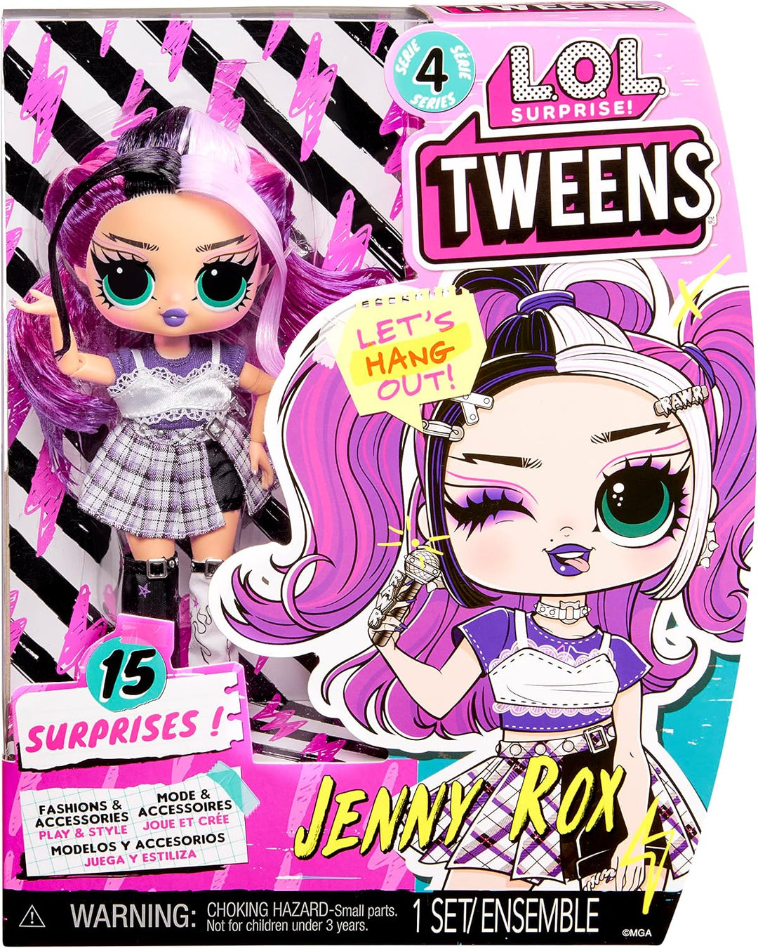 L.O.L. Surprise! Tweens Serie 4 Modepuppe - JENNY ROX - Packe 15 Überraschungen und Fabelhafte Acces