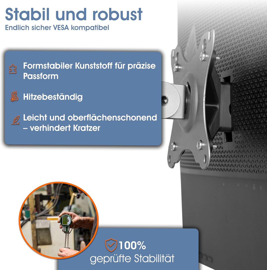 3IDEE VESA Adapter kompatibel mit Omen by HP Monitor (Omen 25 Gaming) - Monitor Halterung Adapter 75