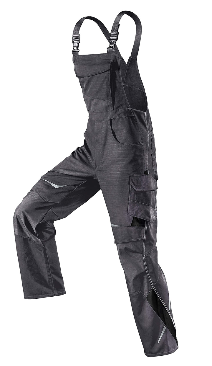 KÜBLER PULSSCHLAG Arbeitslatzhose anthrazit, Grösse 64, Herren-Arbeitslatzhose aus Mischgewebe, Arbe
