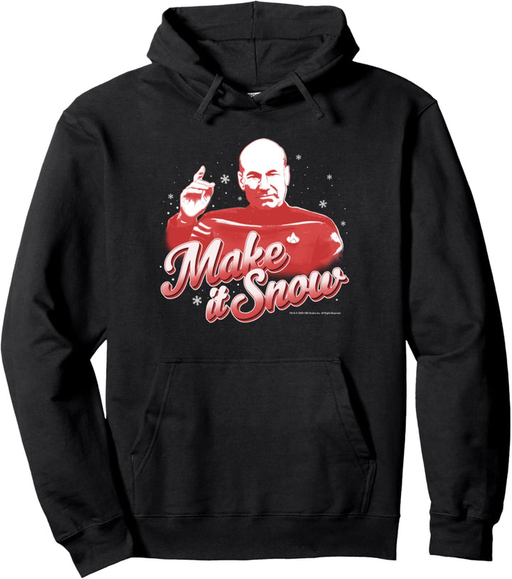 Star Trek: The Next Generation Christmas Picard Make It Snow Pullover Hoodie