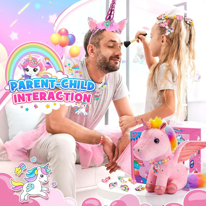 Einhorn Geschenke für Mädchen, Einhorn Spielzeug ab 4 5 6 7 8 Jahre Mädchen Kuscheltier Geschenke (R