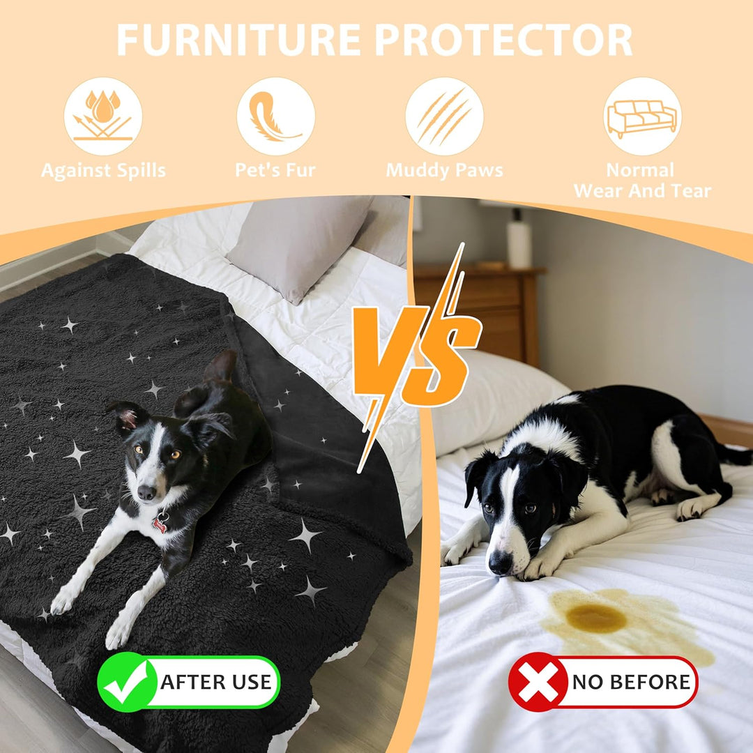 Wasserdicht Hundedecke Katzendecken Waschbar, wasserdichte Decke für Grosse Hunde Sofaschutz Couch Ü