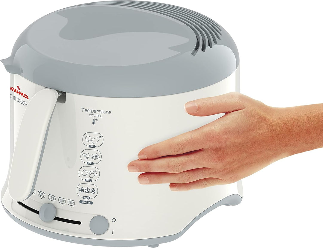 Moulinex AF1211 Uno M Access Fritteuse | Fassungsvermögen: 1 kg | wärmeisoliertes Thermogehäuse | ei
