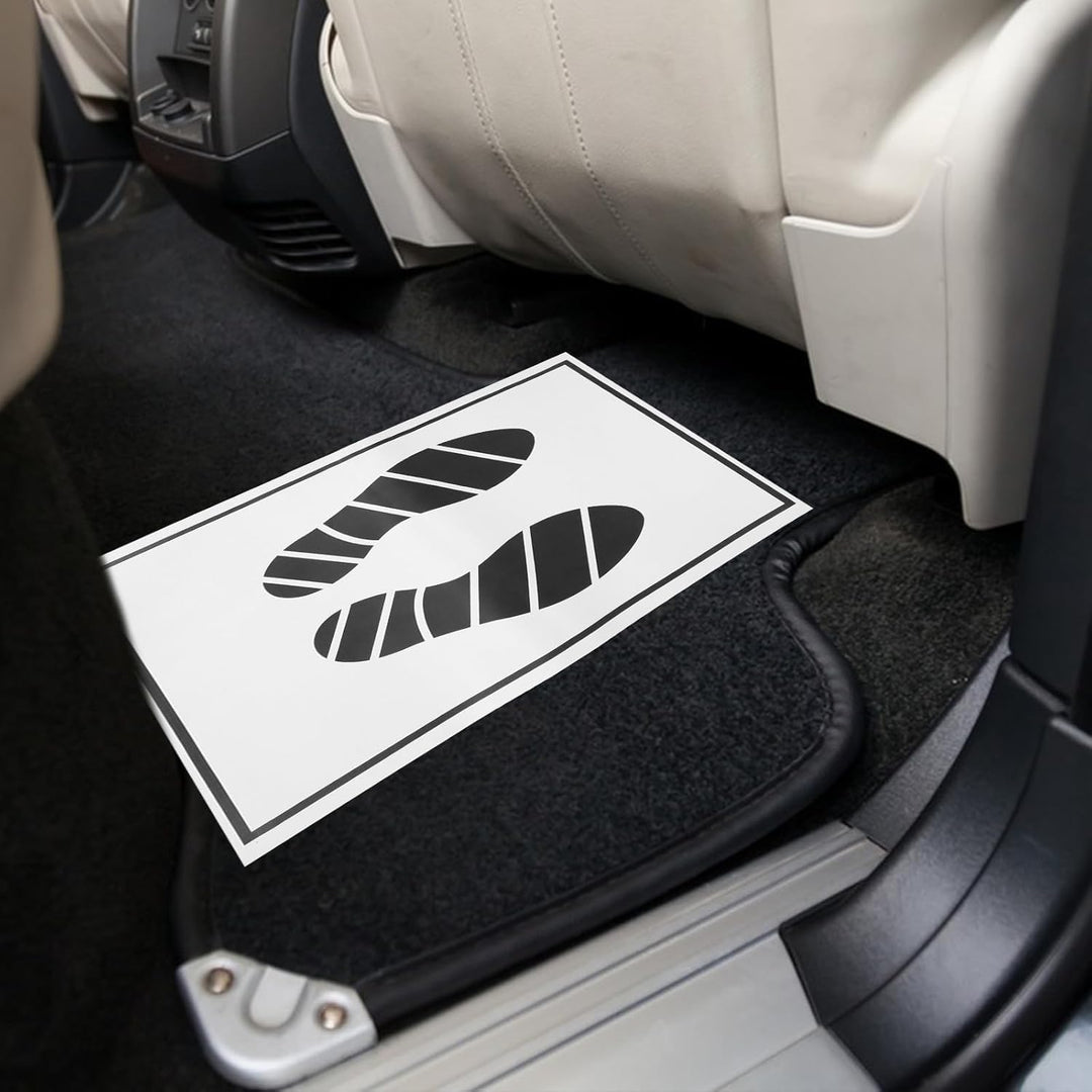 CLISPEED 50 Stück Auto-Fussmatten Autoteppich Papiermatten Einweg-Fussmatten Premium-Auto-Papier-Fus