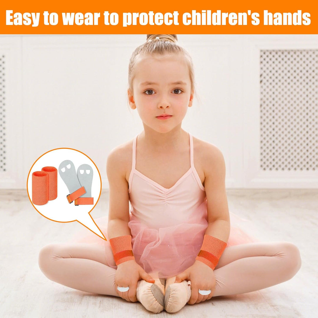 2 Sets Griffpads Kinder Reckriemchen Turnen Mädchen Reck Handschuhe Turnen Kinder, Pull Up Grips für
