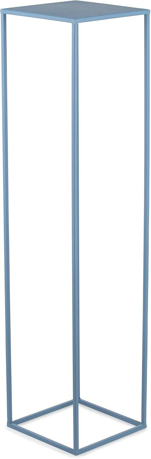 HowHomely Blumenständer Metall Blau 100 cm Hoch - Solider und Robuster Blumenhocker Metall - Pflanze