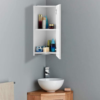 CLIPOP Eck Badezimmer Spiegelschrank Wandschrank Badezimmerschrank mit Spiegel und Aufbewahrungsrega