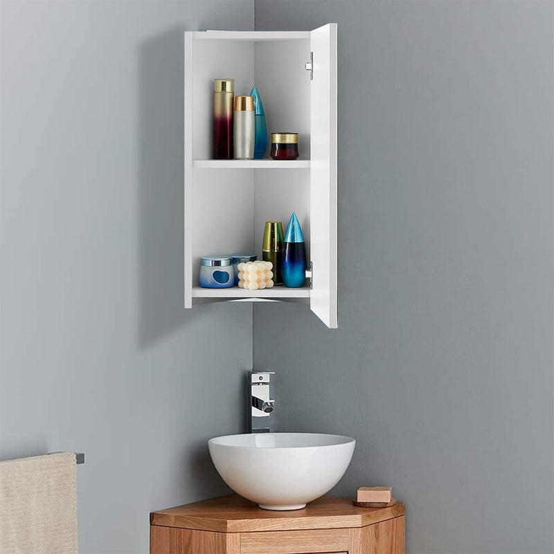 CLIPOP Eck Badezimmer Spiegelschrank Wandschrank Badezimmerschrank mit Spiegel und Aufbewahrungsrega