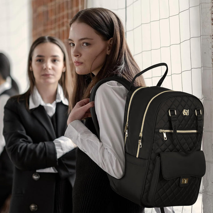 Rucksack Damen Laptoptasche 17,3 Zoll,Schulrucksack Mädchen Teenager Schultasche für Uni Studium,Arb