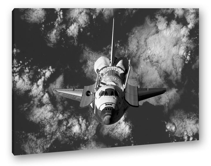 deyoli Spaceshuttel in der Atmosphäre Effekt: Schwarz/Weiss Format: 100x70 als Leinwandbild, Motiv f