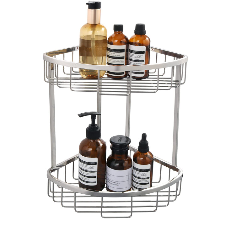 SAYAYO Duschablage Ecke, Duschregal Edelstahl Duschkorb Poliert Shampoo Halterung für Dusche Duschkö