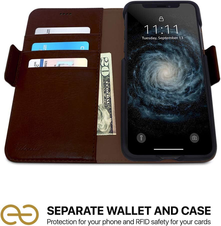 Dreem Fibonacci 2in1 Handyhülle Flipcase für iPhone X/Xs | Magnetisches iPhone Case | TPU Etui Leder