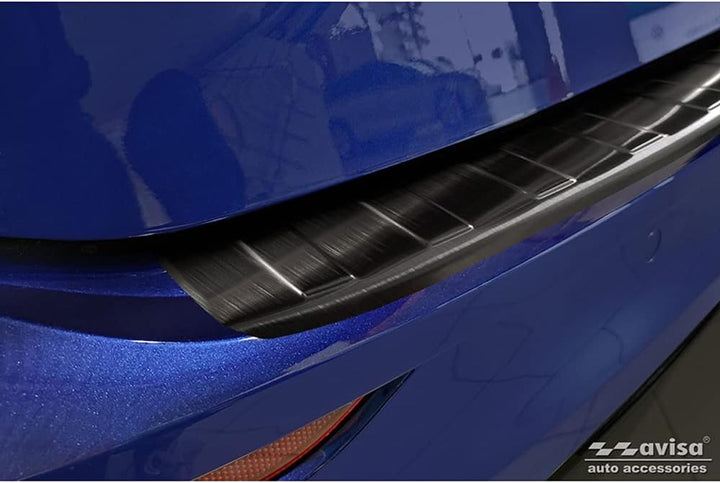 Avisa Schwarz Edelstahl Heckstossstangenschutz kompatibel mit Volkswagen Golf VIII Variant 2020-2024
