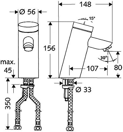 SCHELL 021250699 Selbstschluss-Waschtischarmatur / Waschtisch-Armatur PURIS SC HD-M (Hochdruck Misch