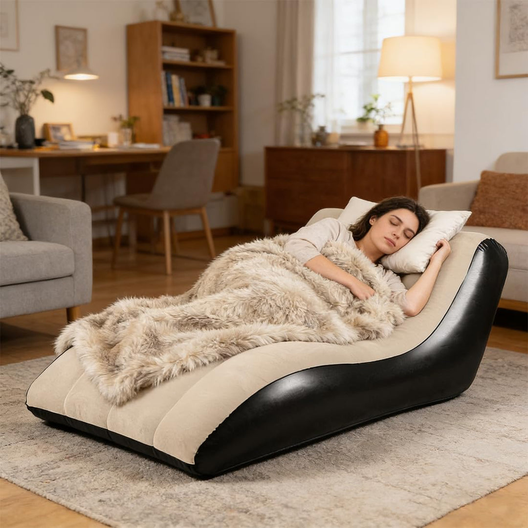 Aufblasbares Sofa, Aufblasbarer Sessel, Luftsofa, Campingsofa, Tragbare Flocking Aufblasbare Couch m