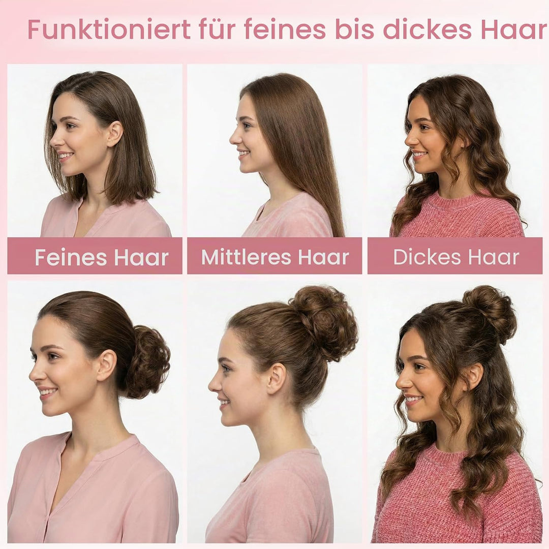 S-noilite Echthaar Messy Bun mit klammer Natürliches Haarteil für Dutt und Hochsteckfrisuren - Claw