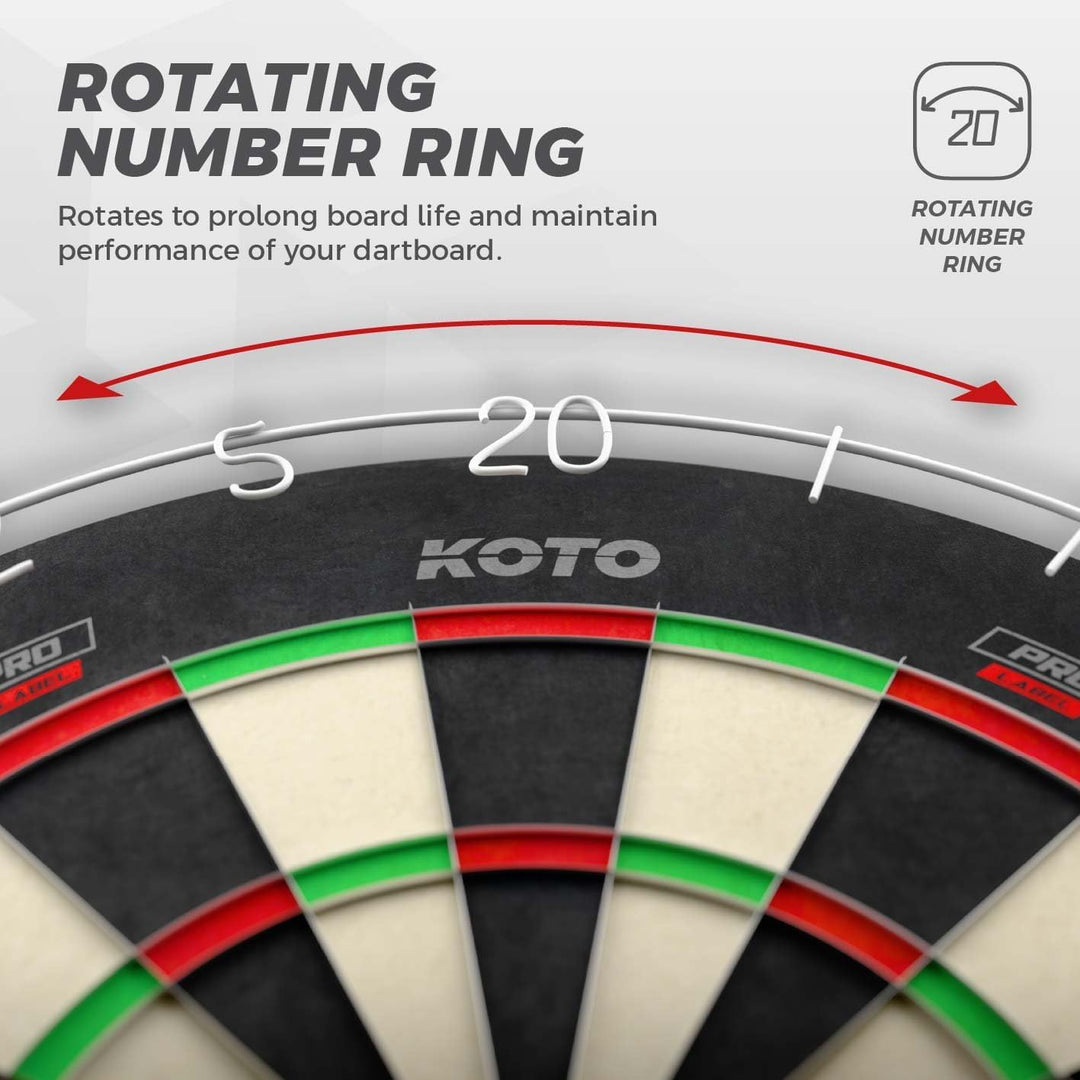 KOTO - King Pro Surround Dartset Schwarz, 3 Barrels, 2 Sets Flights, 2 Sets Shafts (short &amp; medium),