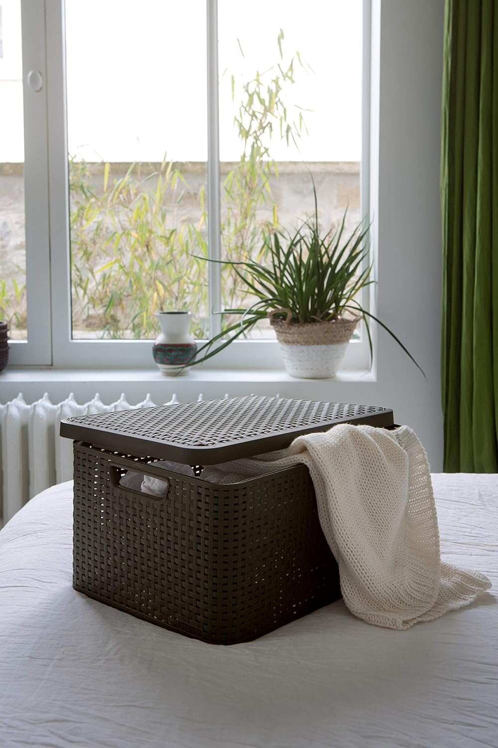 Curver STYLE BOX S mit Deckel, 3er-Set, dunkelbraun, 3x7L Stil Box S+LID, SETX3 - PACK Dunkelbraun,